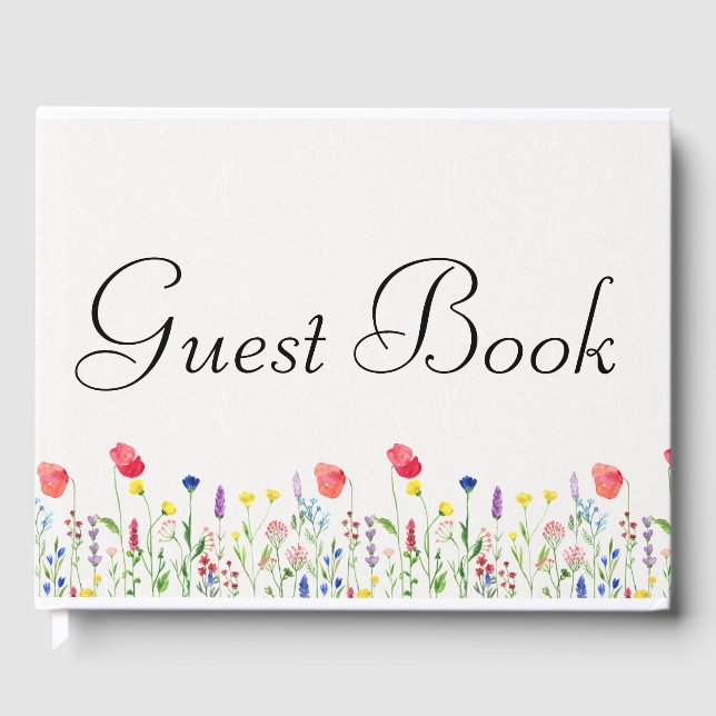 Spring Wildflower Themed Guestbook (Front)
