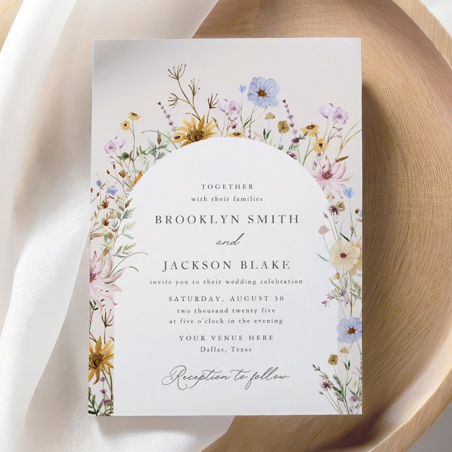 Spring Wildflower Wedding Invitation (Creator Uploaded)