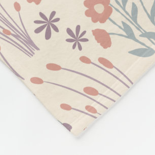 Spring Wildflower Whispers Fleece Blanket
