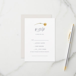 Spring Wildflower   White Song Request RSVP Card