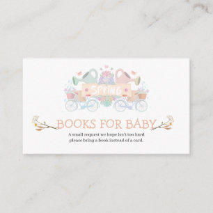 Spring Wildflowers Baby Shower Books for Baby Enclosure Card
