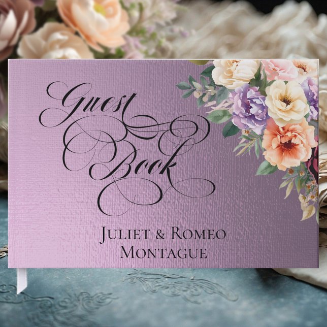 Spring Wildflowers - Lavender Guest Book (Creator Uploaded)