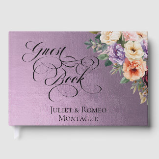 Spring Wildflowers - Lavender Guest Book