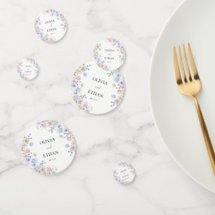 Spring Wildflowers Purple Pink Wedding Confetti
