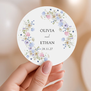 Spring Wildflowers Purple Pink Wedding Confetti