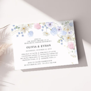Spring Wildflowers Purple Wedding Rehearsal Dinner Invitation