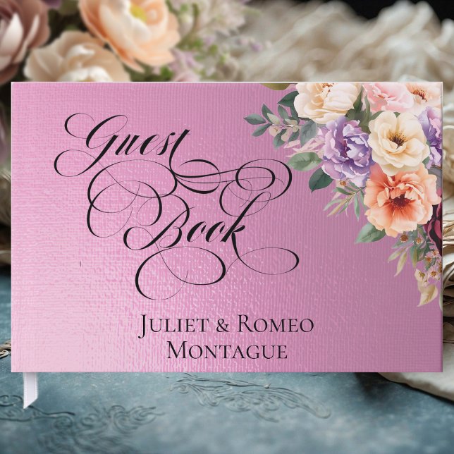 Spring Wildflowers - Rose Pink Guest Book (Creator Uploaded)