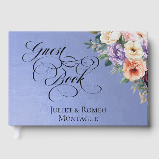 Spring Wildflowers - Sky Blue Guest Book