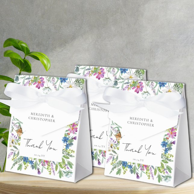 Spring Wildflowers Wedding Favour Box (Creator Uploaded)