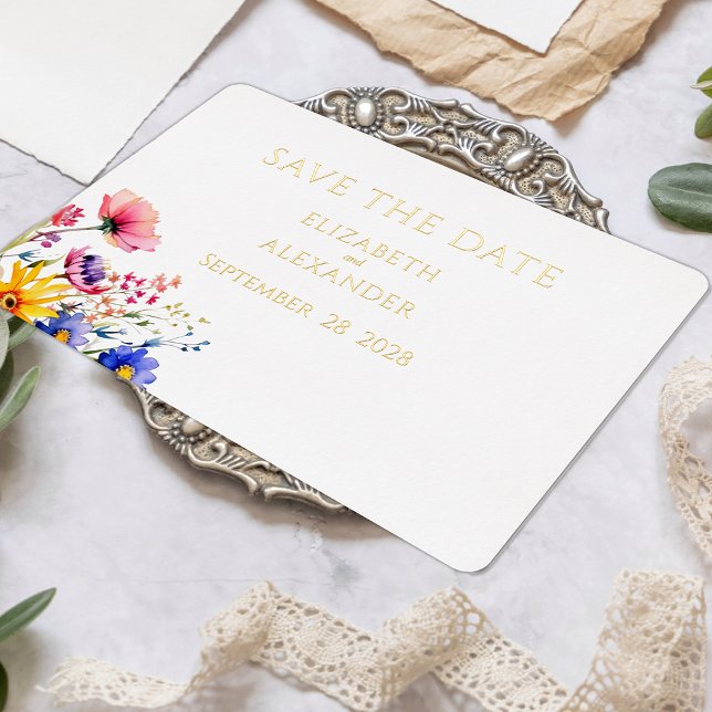 Spring Wildflowers Wedding Save the Date  (Creator Uploaded)