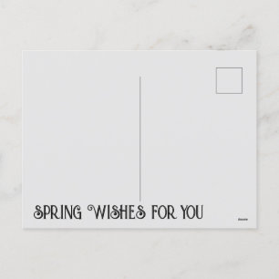 Spring wishes holiday postcard