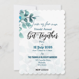 Spring with blue invitation