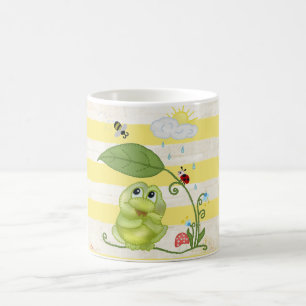 Spring with frog coffee mug