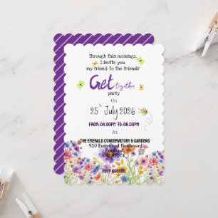 Spring with purple invitation