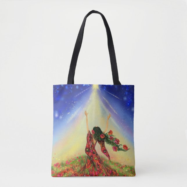 Spring Woman Tote Bag (Front)