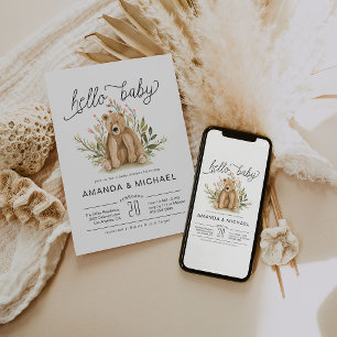 Spring Woodland   Baby Shower Invitation