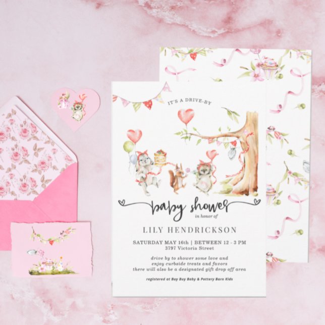 Spring Woodland | Drive-By Baby Shower Invitation (Creator Uploaded)