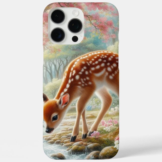 Spring woods with duck and fawn/deer  Case-Mate iPhone case (Back)