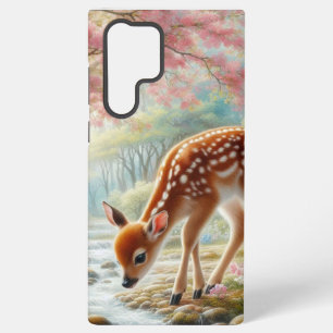 Spring woods with fawn/deer samsung galaxy case