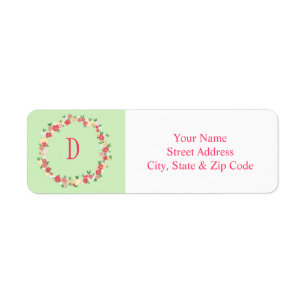 Spring Wreath Address Label Return Address Label