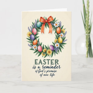 Spring Wreath Easter Card