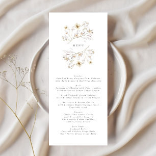 Spring Wreath Wildflower Wedding Menu