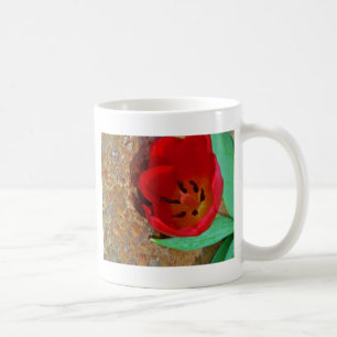 Spring yellow and Red Tulip Coffee Mug