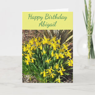 Spring Yellow Daffodils Birthday Card