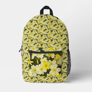 Spring Yellow Primroses Printed Backpack