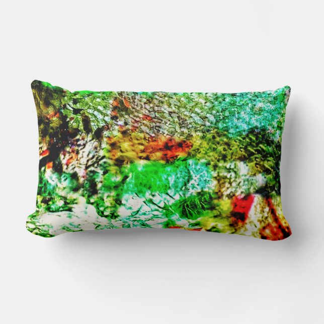 Spring yellow texture Throw Pillow,Sunny abstract  Lumbar Cushion (Front)