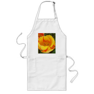 Spring Yellow Tulips Long Apron