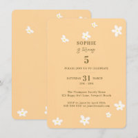 Spring Yellow White Daisies Girl Birthday Party
