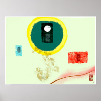 Spring Zen Abstract Expression Poster