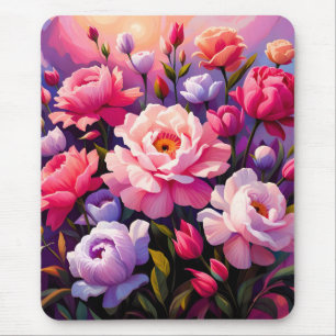 Spring Zen Sunrise Pink Blossom Garden  Mouse Pad
