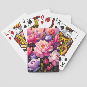 Spring Zen Sunrise Pink Blossom Garden Playing Cards