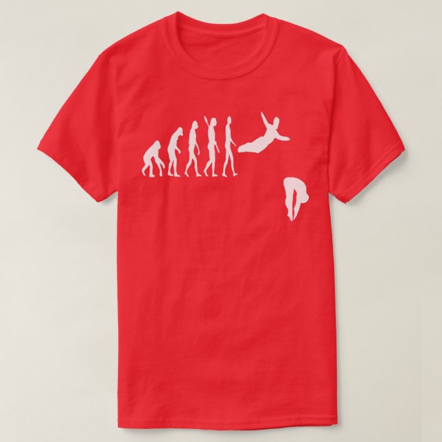 Springboard Diver Evolution Dive Platform Diving  T-Shirt (Design Front)