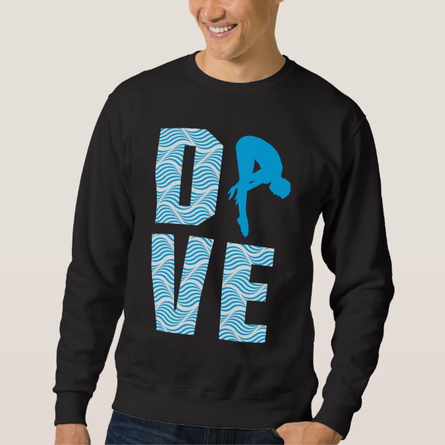 Springboard Diving Gift Diver Platform Springboard Sweatshirt (Front)