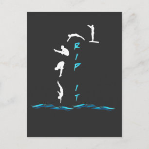 Springboard Diving Jump Platform Sport Postcard