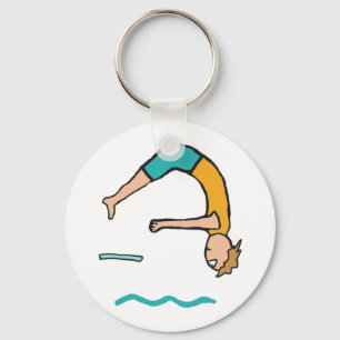 Springboard Diving Key Ring