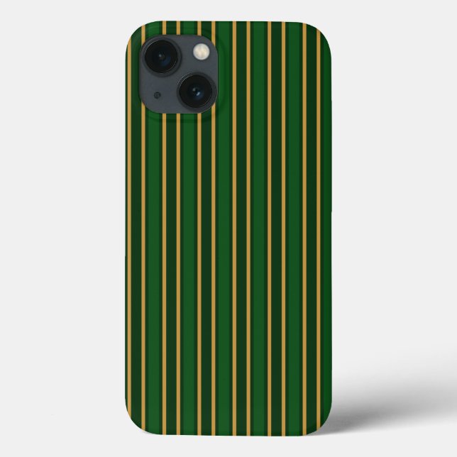 Springbok green and gold candy stripes Case-Mate i iPhone Case (Back)
