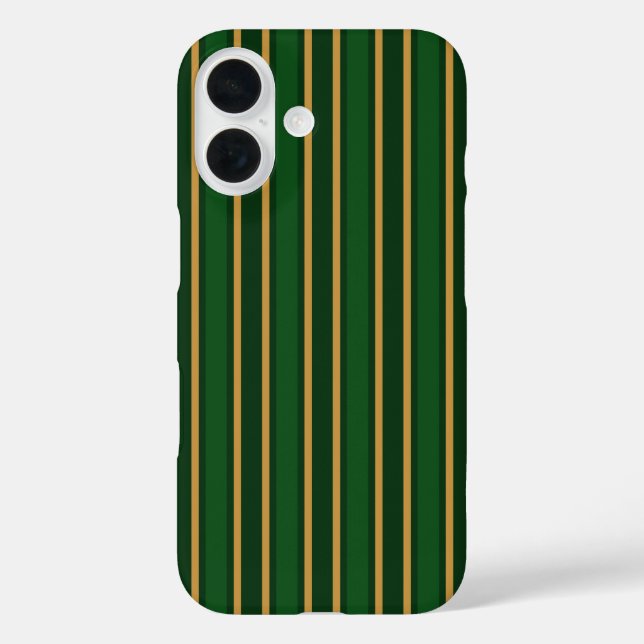 Springbok green and gold candy stripes Case-Mate iPhone case (Back)