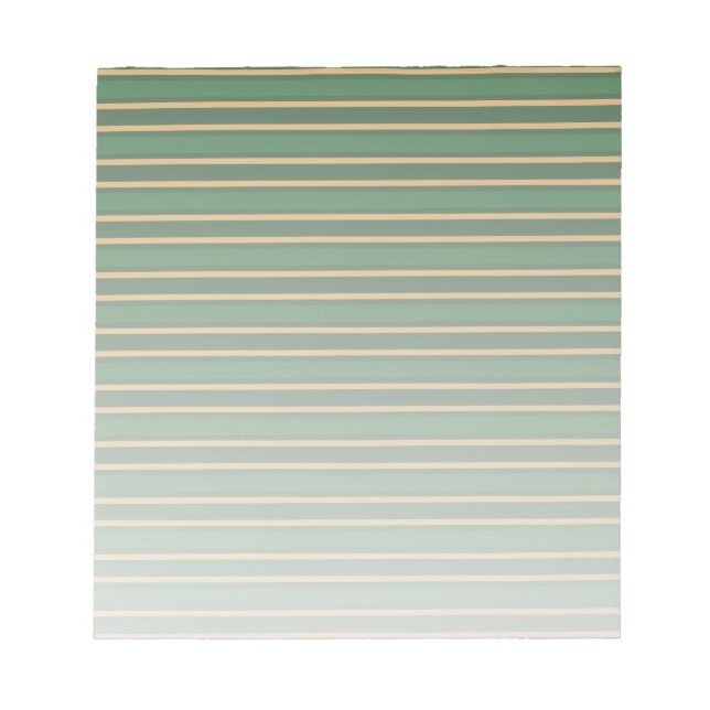 Springbok green and gold candy stripes notepad (Front)