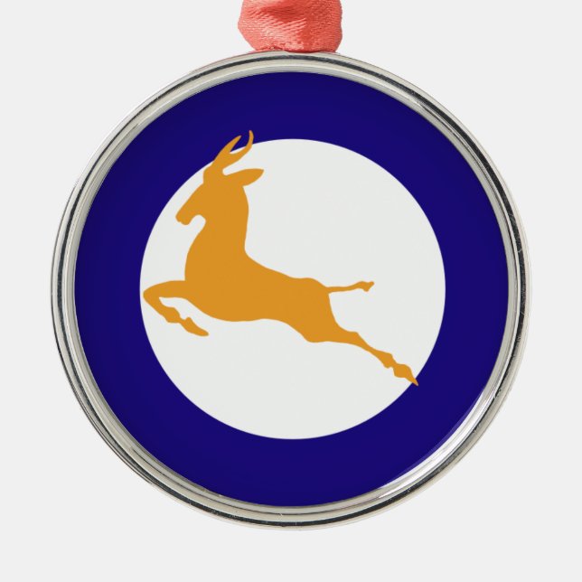 Springbok Metal Tree Decoration (Front)