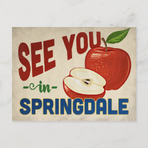 Springdale Arkansas Apple - Vintage Travel Postcard