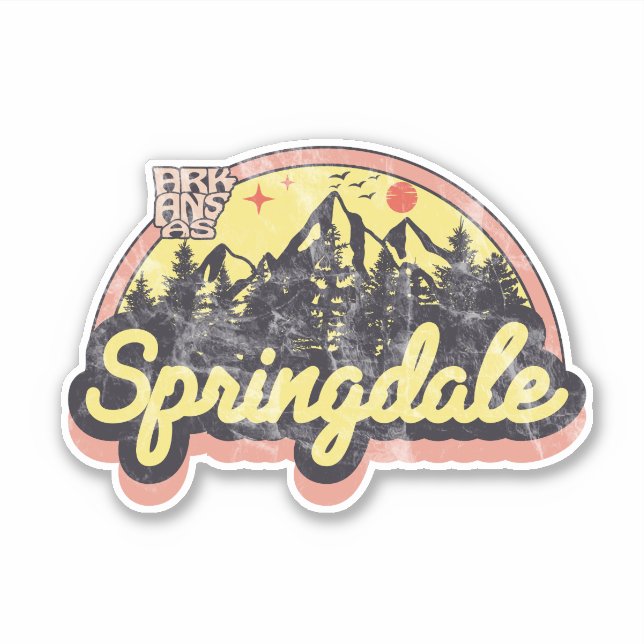 Springdale, Arkansas  Sticker (Front)