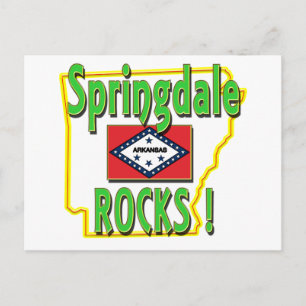 Springdale Rocks ! (green) Postcard