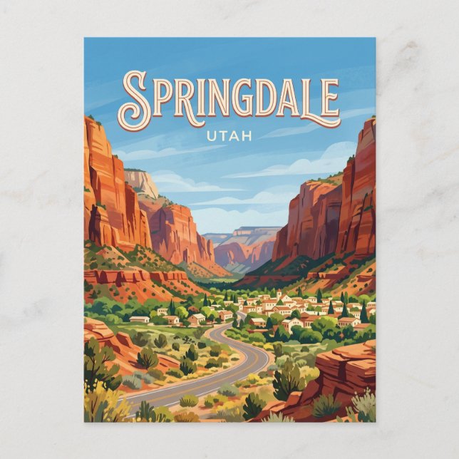Springdale USA Postcard (Front)