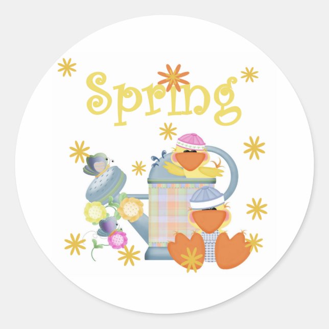 SPRINGDUCKIES CLASSIC ROUND STICKER (Front)
