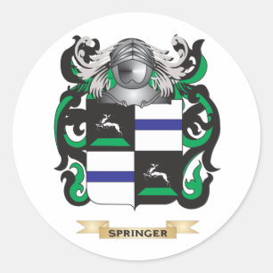 Springer Coat of Arms (Family Crest) Classic Round Sticker