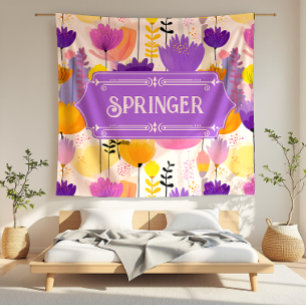 Springer Modern Floral Fleece Blanket